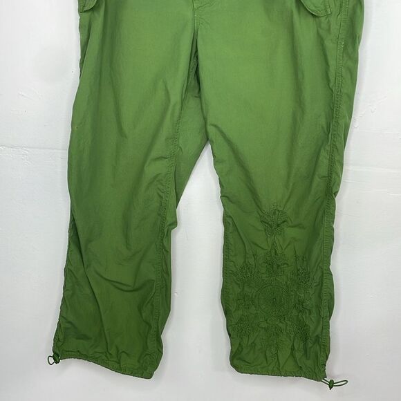 Tommy Hilfiger Y2K Vintage Green Embroidered Pants size 10 - Picture 3 of 16